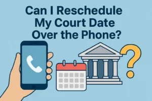 can i reschedule my court date over the phone​